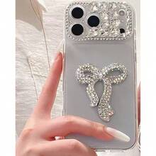 新款大窗口系列精准打孔手工蝴蝶结丝带糖果壳,适用于 17 Pro Max/16 Pro Max - 銀色 - 查看 5