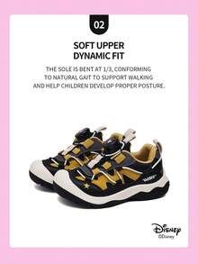 Disney 米奇官方授权联名款 | 一双儿童运动鞋，适合日常、节日、运动和户外活动穿着。穿着舒适贴合脚型，防滑、耐磨、透气。（男童运动鞋、男童板鞋、儿童运动鞋、女童运动鞋、女童板鞋） - 黑色 - 查看 4