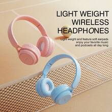 AXNEN Macaron Color Bluetooth Headband Headphones, Foldable & Retractable Wireless Design, Surround Sound, Support TF Card, Suitable For Travel, Home, Office, Gaming And Online Classes - View 2