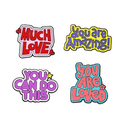 4件套 MUCH LOVE 珐琅胸针 时尚装饰胸针 饰品 翻领包饰徽章 珠宝礼品