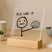 2D Flat, Humorous Office Desk Decoration, Acrylic, Humorous Gift For Colleagues, Relieves Stress, Office Fun Desktop Accessory. - A - View 2