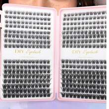 384pcs Individual False Eyelashes, Eyelash Book, Cluster False Eyelashes, Home DIY False Eyelashes, Cluster Eyelash Extensions, Makeup - View 3