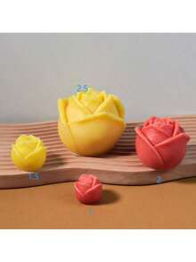 玫瑰花DIY手工石膏香薰石多功能硅胶模具，时尚设计 - 花朵 - 查看 5