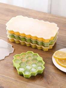 Khay làm đá hình tổ ong bằng silicon 37 ô có nắp đậy, khuôn làm đá xếp chồng sáng tạo, khay đá dễ lấy đá ra, vật dụng cần thiết cho mùa tựu trường. - Nhiều màu - Xem 11