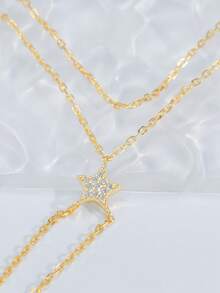 1 chiếc vòng tay mặt dây chuyền hình trái tim và giọt nước đính đá Zirconia siêu nhỏ tối giản, thích hợp đeo hàng ngày và làm quà tặng dịp lễ cho phụ nữ. - Nhiều màu - View 6