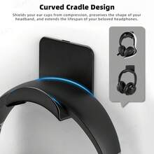 耳机支架收纳挂钩 通用壁挂式耳机支架 控制器支架 桌下挂钩 耳机架 - 查看 3