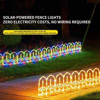 8 Outdoor Fence Lights, Shed Railings, Outdoor Colorful Lights, Courtyard Garden Lawn Decoration Atmosphere Lights, Durable And Waterproof, European Style, Colorful, Very Suitable For Friends Gathering Decoration Atmosphere Lights, Courtyard, Backyard And Multi-Purpose Lawn Landscapes, Holiday, Party, Halloween Decoration, Autumn, Gifts