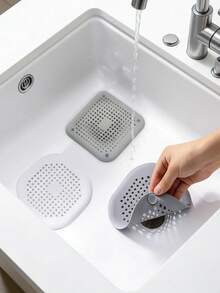 硅胶毛发收集器,方形淋浴排水口过滤器,吸盘式硅胶防堵塞毛发收集器,防堵塞排水管清洁剂,水槽排水口过滤器,浴缸淋浴排水口毛发收集器,厨房浴室除臭剂,排水口过滤贴纸,易清洁浴室厨房配件,浴室工具,家居浴室装饰,冬季装饰 - 地漏 - 查看 4