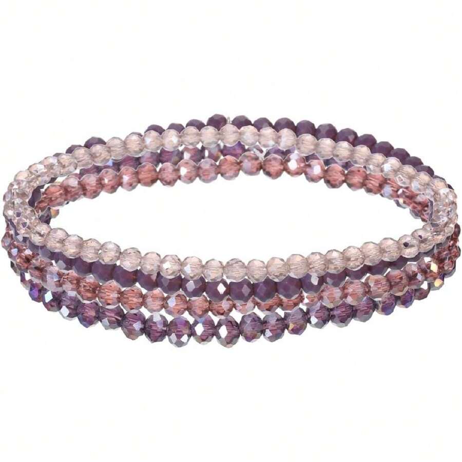 PATIKIL - Bohemian Stackable Bracelets With Glass Beads, 44331959 - Ancient Bronze - View 1