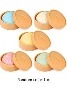 1/2个日常减压玩具，彩色饺子造型挤压球，感官舒缓玩具，可捏的面团球减压手部玩具，带食物蒸笼的弹性桌面玩具，游戏和派对礼品，适合作为礼物或派对赠品 - 包子 - 查看 12