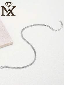 SYMFNY 1 chiếc vòng tay bạc sterling 925 cao cấp tối giản kiểu mắt xích , phù hợp cho nữ giới đeo hàng ngày khi đi làm và trong những dịp thường nhật. - Vòng đeo tay - Xem 6