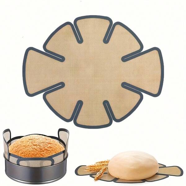 1Pcs Extended Silicone Loaf Pan Liner For Baking Bread Reusable  Bread Pan Liners Silicone Baking Mat With -Edge Handles Non-Stick Fits 9.5 X 5 Inch Loaf Mold(Round)
