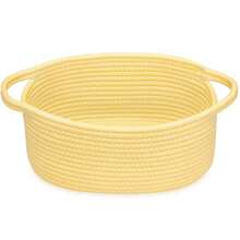 13英寸宽 x 8英寸深 x 6英寸高 可爱编织收纳篮，带提手，可用作空礼品篮、圣诞节生日礼品篮、婴儿派对托盘、婴儿玩具和宠物装饰收纳盒 - 彩色 - 查看 8