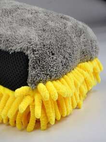 Double-Sided Car Washing Gloves, Waterproof Lining, Made Of Microfiber And Faux Wool, Won't Scratch, Helps Produce Foam, Ideal For Car Detailing, Washing And Drying, A Useful Car Cleaning Tool - A - View 6