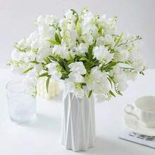 18 Stems Artificial Lily Of The Valley Bouquet - Fake Green Stems For Tabletop Center Decor And Party Decoration - Multicolor - View 3