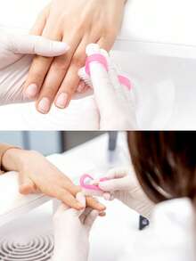 Bộ 10-100 cọ nhỏ phủi bụi móng tay có cán, cọ làm sạch móng tay kèm bột, cọ làm sạch móng chân, màu ngẫu nhiên, bộ dụng cụ làm móng nghệ thuật, làm móng tay, làm móng chân. - Hồng - Xem 3