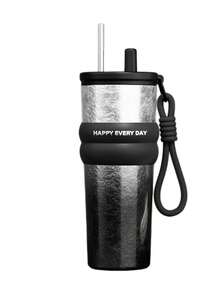 Cốc sứ tráng men 710ml – Tay cầm chống trượt, cốc giữ nhiệt di động kèm dây đeo - Nhiều màu - Xem 11
