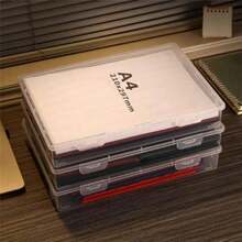 1个/2个大容量A4防尘防潮文件收纳盒，防水PP塑料桌面文件整理盒，带安全锁盖，可堆叠防震便携式身份证件证书合同档案盒，多层防静电办公室家用卧室重要文件分类保护，理想的返校、生日、节日通用文具用品 - 多色 - 查看 6