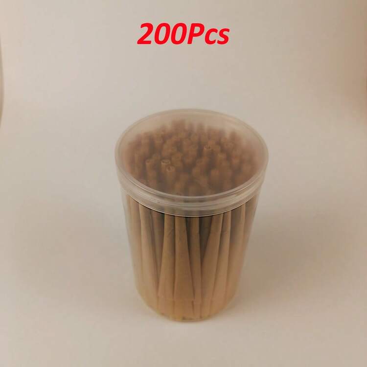 50/100/200 Pcs Packaging 110mm Extra Large Pre-Rolled Cones, Brown Cigarette Rolling Paper With Sealing - Multicolor - View 7