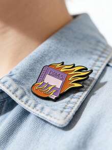 1 chiếc ghim cài áo chủ đề sức khỏe tâm thần nổi loạn, hình chú mèo con nằm hoạt hình, ghim cài áo hình cuốn sách DSM-5 đang cháy, huy hiệu tự chăm sóc bản thân bằng kim loại, ghim cài áo thời trang, ghim cài ba lô, quần áo, trang sức, túi xách, quà tặng tốt nghiệp không phai. - Nhiều màu - Xem 2