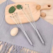 SOKANY 2 chiếc que đánh trứng bằng thép không gỉ, que đánh kem trứng cầm tay, dụng cụ làm bánh nhà hàng, que khuấy hình cầu dùng để trộn cà phê, bơ, nước sốt, thích hợp cho việc nấu nướng, khuấy, đánh bông, trộn, que đánh trứng thủ công. - Xem 4