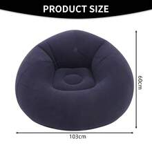 Large Lazy Inflatable Sofa Chair PVC Recliner Bean Bag Sofa Futon Sofa Tatami Living Room Supplies Gift - Multicolor - View 5