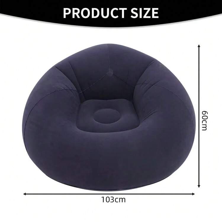 Large Lazy Inflatable Sofa Chair PVC Recliner Bean Bag Sofa Futon Sofa Tatami Living Room Supplies Gift - Multicolor - View 4
