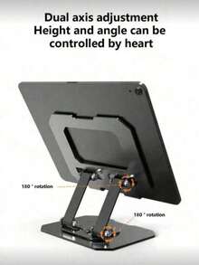 Rotatable And Foldable Metal Desktop Stand, Tablet Stand, Laptop Stand, Computer Cooling Stand - Suitable For IPad, Tablet, Laptop, For Live Streaming, Learning, Binge-Watching And Tablet Cooling - View 4