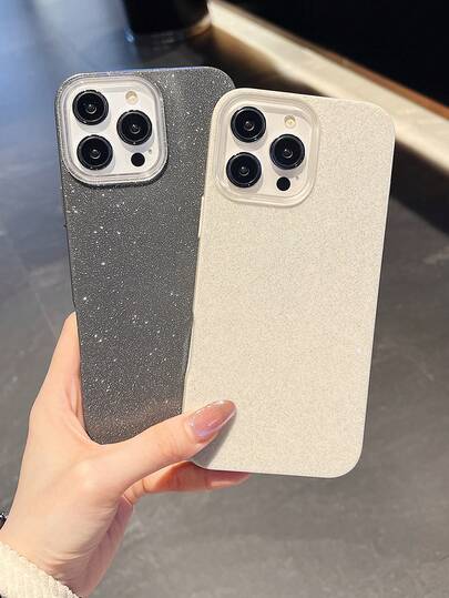 2 件装闪光质感手机壳，简约优雅设计，兼容 7/8/X/XS/XR/11/12/13/14/15/16/Pro/Pro Max，全包式保护壳，完美保护您的手机