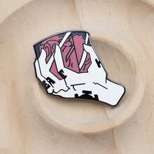 Trafalgar Law Manga-Themed Enamel Brooch Metal Badge Accessory That Captures The Heart - màu đen - Xem 1