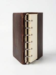 Vintage Leather Heritage Journal - 6-Ring Loose Leaf Life Story And Family Legacy Planner | Refillable Memory Keepsake Book | Thoughtful Gift For Parents, Grandparents, Mom And Dad School Supplies - Multiple Styles - View 10