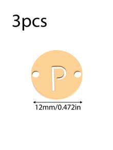 3个/套 字母连接吊坠 不锈钢 A-Z 字母吊坠 18K PVD 镀层 DIY 耳环 手链 首饰制作 - 吊墜 - 查看 39