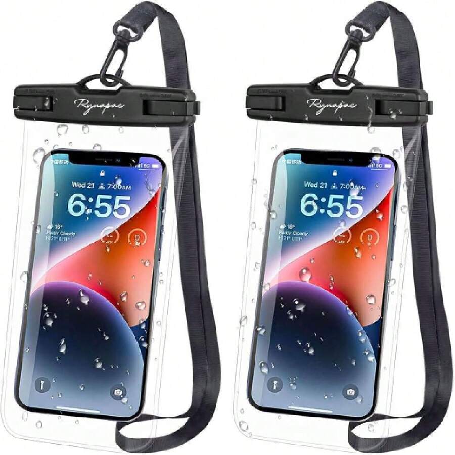 Waterproof Pe Pouch Bag - 7.5in Waterproof Pe Case For Beach Travel, IPX8 Cellpe Dry Bag With Lanyard For IPe 16 15 14 Pro Max Galax25+ S24+ Pixel 10 Pro, Cruise Essentials 2025,44289563 - 黑色 - 查看 1