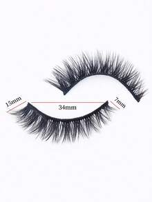 5 Pairs D Curl False Eyelashes 7D Fluffy Russian Volume Large Curl Mink-Like False Eyelashes - Black - View 4