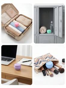 Reusable Leak-Proof Travel Containers With Lids, Small Unisex Cosmetic Bottles For Creams, Lotions, Hand Creams, Suitable For Cosmetic Organization, Vanity, Bathroom, Home, Vacation, Beach, Cruise, Back To School - Multicolor - View 8