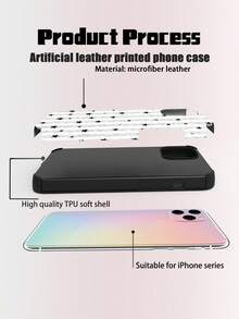 1个条纹闪光星形设计仿皮防震软手机壳，适用于苹果17 Pro Max/16 Pro Max/16 Plus/13 Pro Max/14 Pro Max/13/14/11/12 Pro/11/15 Pro、三星Galaxy S24 Ultra，扬声器孔设计，节日礼物 - 白色 - 查看 9