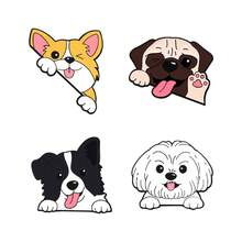 1pc Creative Cute Dog Brooch, Corgi, Border Collie, Pug, Shih Tzu Shaped Fashion Accessory, Personalized Zinc Alloy Badge - Multicolor - View 6