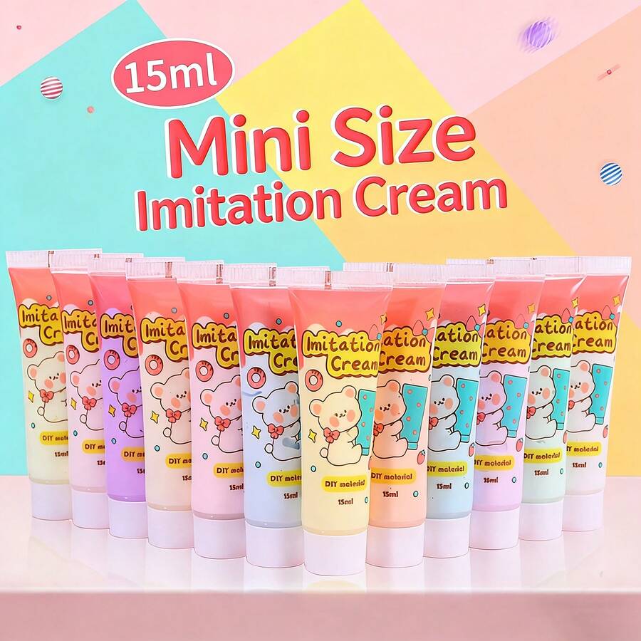 10/20 件装仿乳胶 DIY 手工定制材料，复古文具盒套装，树脂小发夹，乳胶 - 彩色 - 查看 1