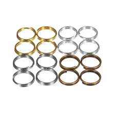 Bộ 60 chiếc vòng sắt hai lớp hình tròn, đường kính 16mm, dùng làm móc khóa, móc chìa khóa có thể tháo rời. - móc khóa - Xem 4