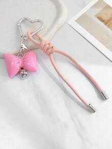 1pc Fresh Keychain Pendant, Ins Style Bow Knot Pendant, Cute Handmade Rope, Bag Charm - Multicolor - View 7