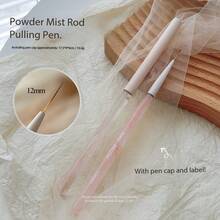 Bút kẻ viền móng nghệ thuật, cán màu hồng khói, cọ nối móng, cọ sơn gel móng tay có nắp đậy, dụng cụ làm móng nghệ thuật - Màu Hồng baby - Xem 7