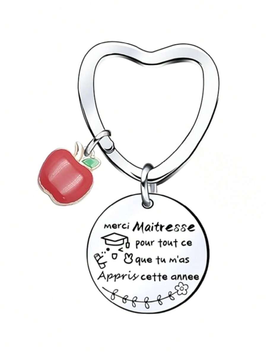 Personalized Teacher Keychain, Ideal Gift For Teachers, Graduation, Birthday, Christmas, Casual, Party, Cute, Street, Elegant, Zinc Alloy, Teacher's Day