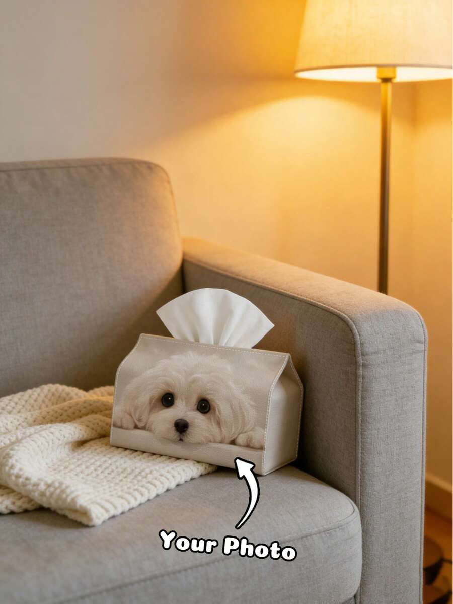 Sac de rangement personnalisé pour serviettes hygiéniques/mouchoirs imprimé avec photo de mode, sac à mouchoirs en tissu, distributeur de mouchoirs en tissu créatif, sac à mouchoirs suspendu, convient pour la salle de bain, le salon, la chambre à coucher et autres fournitures domestiques quotidiennes - Multicolore - Voir 1