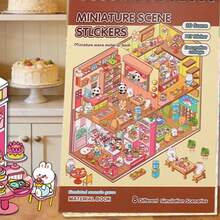 Hình dán phong cảnh sáng tạo dành cho học sinh, hình dán phong cảnh tự làm, hình dán đa phong cảnh thu nhỏ, hình dán trang trí sổ kế hoạch, giúp giảm căng thẳng và giết thời gian, sách hình dán, đồ dễ thương, sách tĩnh lặng - Nhiều màu - Xem 1