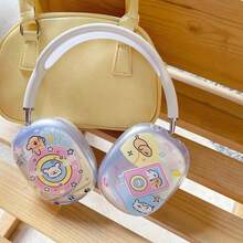 Dog 1pc Cute Cartoon Line Art Puppy Design Protective Case For Apple Max Headphones - Multicolor - View 4