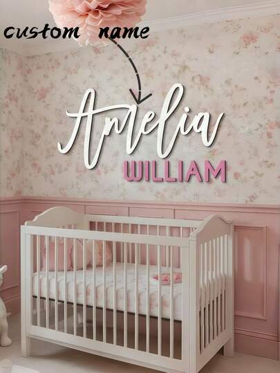1 Piece Custom Wooden Nameplate, Custom Wooden Baby Room Nameplate, Width 10-120 Cm (4-48 Inches), Font Color Optional, 3D Effect, Simple, Stylish, Cute, Bohemian Style, Room Decoration, Custom Wooden Letters, Custom Wooden Signage, Wedding Letter Decoration, Custom Letter Wall Decoration, Custom Party Decoration, Suitable For Home Decoration, Wall Decoration, Bedroom, Living Room, Party, Wedding Decoration.
