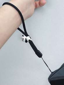 1条可调节可爱熊猫吊坠手机挂绳，适用于手腕、车钥匙、包包、耳机等。 - 彩色 - 查看 2