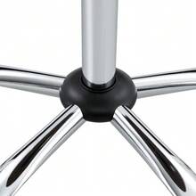 Mesa auxiliar color nogal con ruedas, altura regulable, 70 cm de diámetro, mesa redonda moderna para oficina, cocina y cafetería. - Marrón - Ver 7