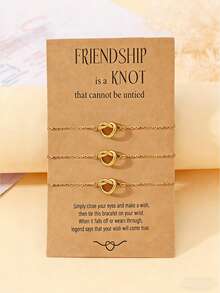 Bộ 1/2/3/4 vòng tay tình bạn bằng thép không gỉ, hình trái tim, thích hợp làm quà tặng cho bạn gái ở xa, chị em gái, các cặp đôi, quà sinh nhật, quà Giáng sinh, quà ý nghĩa. - Bạc - Xem 12