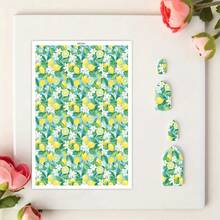 1pc Fruit Pattern (Cherry/Watermelon/Lemon/Strawberry) Transfer Paper, Size 5.82*3.93 Inches, Specialized For DIY Jewelry Earring Creation High Polymer Transfer Paper - Multicolor - View 16